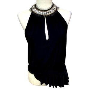 Unyx Rhinestone Neck Open Sides & Back Halter Top